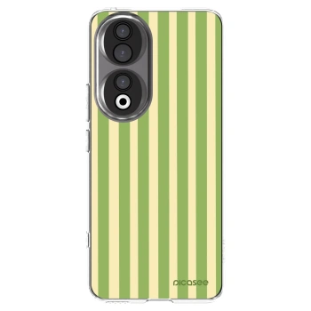 Picasee silikonowe przeźroczyste etui na Honor 90 5G - Lines Matcha