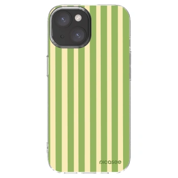 Picasee silikonowe przeźroczyste etui na Apple iPhone 15 - Lines Matcha
