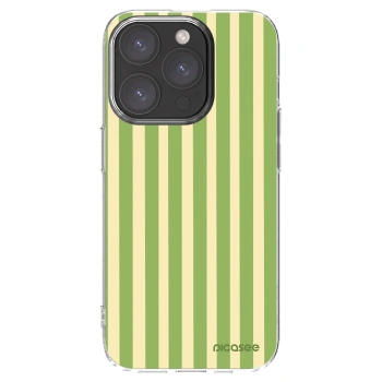 Picasee silikonowe przeźroczyste etui na Apple iPhone 15 Pro - Lines Matcha