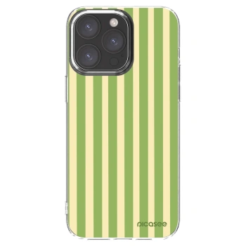 Picasee silikonowe przeźroczyste etui na Apple iPhone 15 Pro Max - Lines Matcha