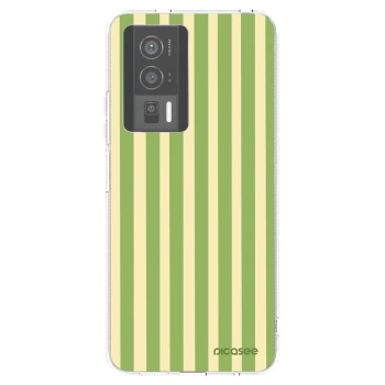 Picasee silikonowe przeźroczyste etui na Xiaomi Poco F5 Pro 5G - Lines Matcha