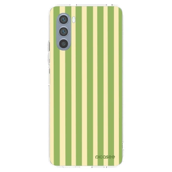 Picasee silikonowe przeźroczyste etui na Motorola Moto G62 - Lines Matcha