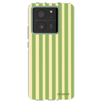 Picasee silikonowe przeźroczyste etui na Xiaomi 13T - Lines Matcha