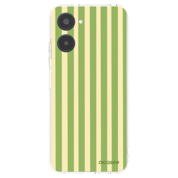 Picasee silikonowe przeźroczyste etui na Realme 10 4G - Lines Matcha