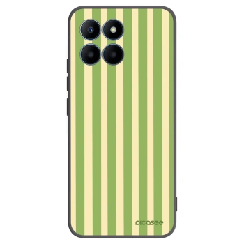 Picasee silikonowe czarne etui na Honor 70 Lite - Lines Matcha