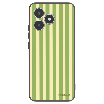 Picasee silikonowe czarne etui na Realme C53 - Lines Matcha