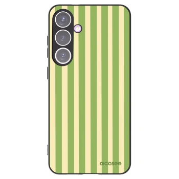 Picasee silikonowe czarne etui na Samsung Galaxy S24+ S926B 5G - Lines Matcha