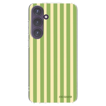 Picasee silikonowe przeźroczyste etui na Samsung Galaxy S24+ S926B 5G - Lines Matcha
