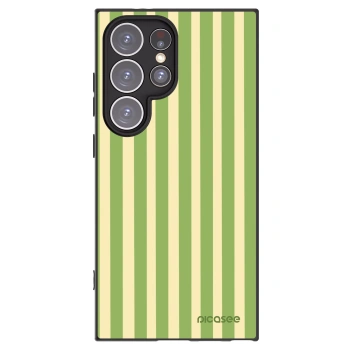 Picasee silikonowe czarne etui na Samsung Galaxy S24 Ultra S928B 5G - Lines Matcha