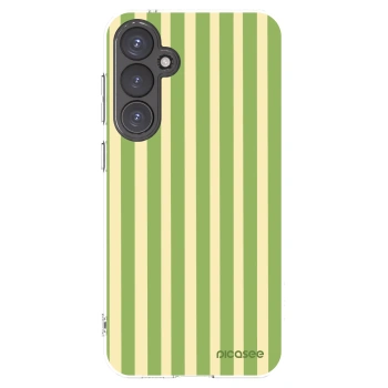 Picasee silikonowe przeźroczyste etui na Samsung Galaxy S23 FE S711B - Lines Matcha