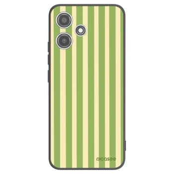 Picasee silikonowe czarne etui na Xiaomi Redmi 12 5G - Lines Matcha