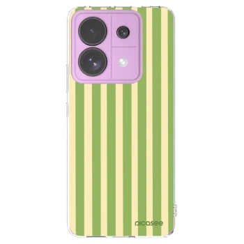 Picasee silikonowe przeźroczyste etui na Xiaomi Redmi Note 13 Pro 5G - Lines Matcha