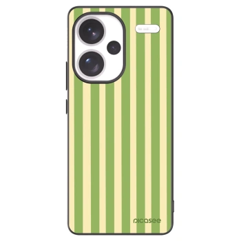 Picasee silikonowe czarne etui na Xiaomi Redmi Note 13 Pro+ 5G - Lines Matcha