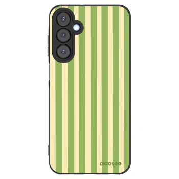 Picasee silikonowe czarne etui na Samsung Galaxy A25 A256B 5G - Lines Matcha