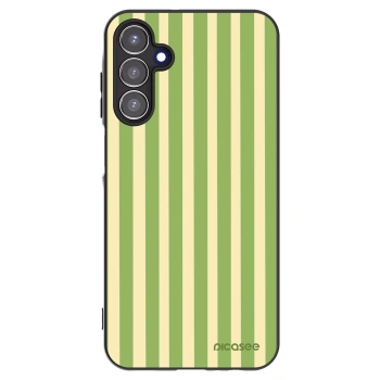 Picasee silikonowe czarne etui na Samsung Galaxy A15 A155F 4G - Lines Matcha