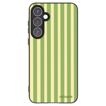 Picasee silikonowe czarne etui na Samsung Galaxy A55 5G A556B - Lines Matcha