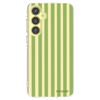 Picasee silikonowe przeźroczyste etui na Samsung Galaxy A35 5G A356B - Lines Matcha