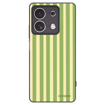 Picasee silikonowe czarne etui na Xiaomi Redmi Note 13 4G - Lines Matcha