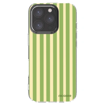 Picasee silikonowe przeźroczyste etui na Apple iPhone 16 Pro - Lines Matcha