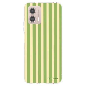 Picasee silikonowe przeźroczyste etui na Motorola Moto G53 5G - Lines Matcha