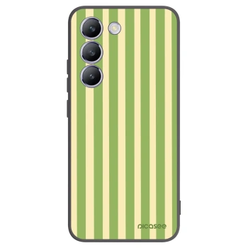 Picasee silikonowe czarne etui na Vivo V40 SE 5G - Lines Matcha