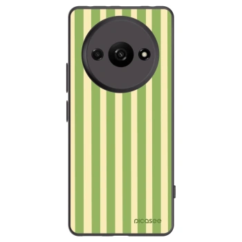 Picasee silikonowe czarne etui na Xiaomi Redmi A3 - Lines Matcha