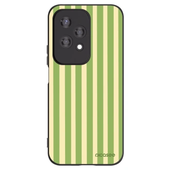 Picasee silikonowe czarne etui na Honor 200 Lite - Lines Matcha