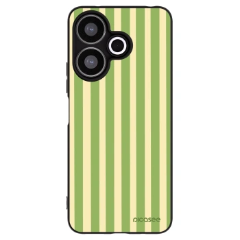 Picasee silikonowe czarne etui na Xiaomi Redmi 13 4G - Lines Matcha
