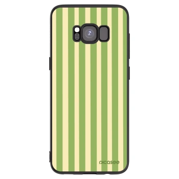 Picasee silikonowe czarne etui na Samsung Galaxy S8 G950F - Lines Matcha