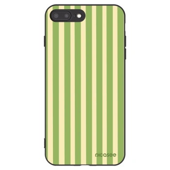 Picasee silikonowe czarne etui na Apple iPhone 7 Plus - Lines Matcha