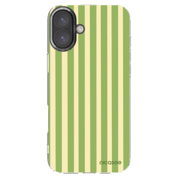 Picasee silikonowe przeźroczyste etui na Apple iPhone 16 Plus - Lines Matcha