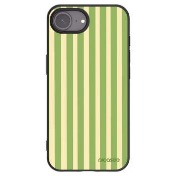Picasee silikonowe czarne etui na Apple iPhone 16e - Lines Matcha