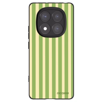 Picasee silikonowe czarne etui na Xiaomi Redmi Note 14 Pro 5G - Lines Matcha