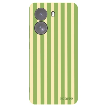 Picasee silikonowe czarne etui na Xiaomi Poco X7 - Lines Matcha