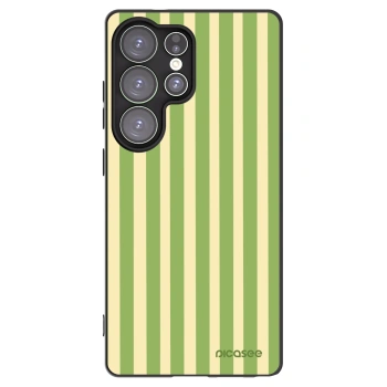Picasee silikonowe czarne etui na Samsung Galaxy S25 Ultra 5G - Lines Matcha