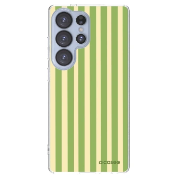 Picasee silikonowe przeźroczyste etui na Samsung Galaxy S25 Ultra 5G - Lines Matcha