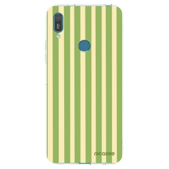 Picasee silikonowe przeźroczyste etui na Huawei Y7 2019 - Lines Matcha