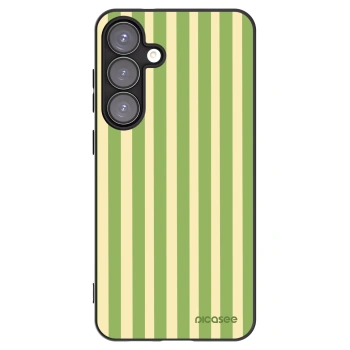 Picasee silikonowe czarne etui na Samsung Galaxy S25+ 5G - Lines Matcha