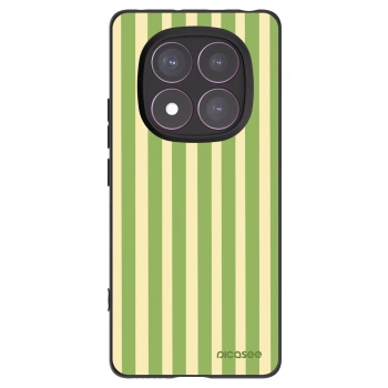 Picasee silikonowe czarne etui na Xiaomi Redmi Note 14 Pro 4G - Lines Matcha