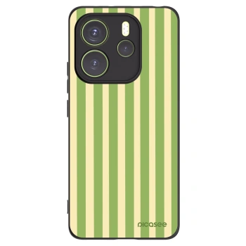Picasee silikonowe czarne etui na Xiaomi Redmi Note 14 4G - Lines Matcha
