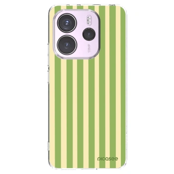 Picasee silikonowe przeźroczyste etui na Xiaomi Redmi Note 14 4G - Lines Matcha