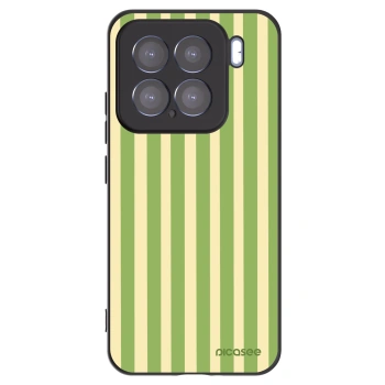 Picasee silikonowe czarne etui na Xiaomi 15 - Lines Matcha
