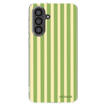Picasee silikonowe przeźroczyste etui na Samsung Galaxy A56 5G A566B - Lines Matcha