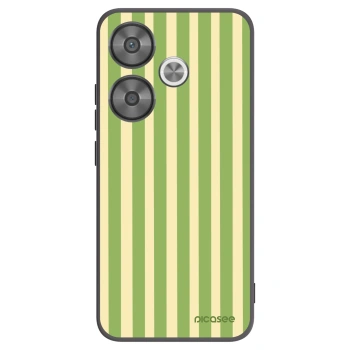 Picasee silikonowe czarne etui na Xiaomi Poco F6 - Lines Matcha