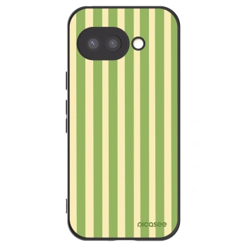 Picasee silikonowe czarne etui na Google Pixel 9a - Lines Matcha