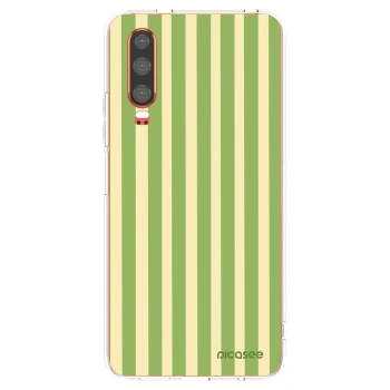 Picasee silikonowe przeźroczyste etui na Huawei P30 - Lines Matcha