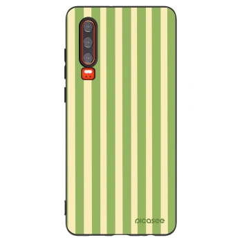 Picasee silikonowe czarne etui na Huawei P30 - Lines Matcha