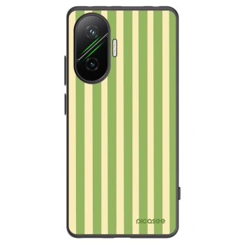 Picasee silikonowe czarne etui na Xiaomi Poco F7 5G - Lines Matcha