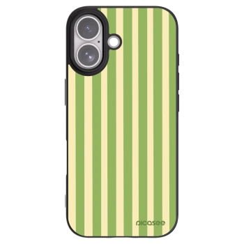 Picasee silikonowe czarne etui na Apple iPhone 17 - Lines Matcha