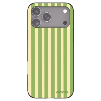 Picasee silikonowe czarne etui na Apple iPhone 17 Pro Max - Lines Matcha